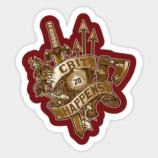 Crit Happens (20) [Gold] Sticker